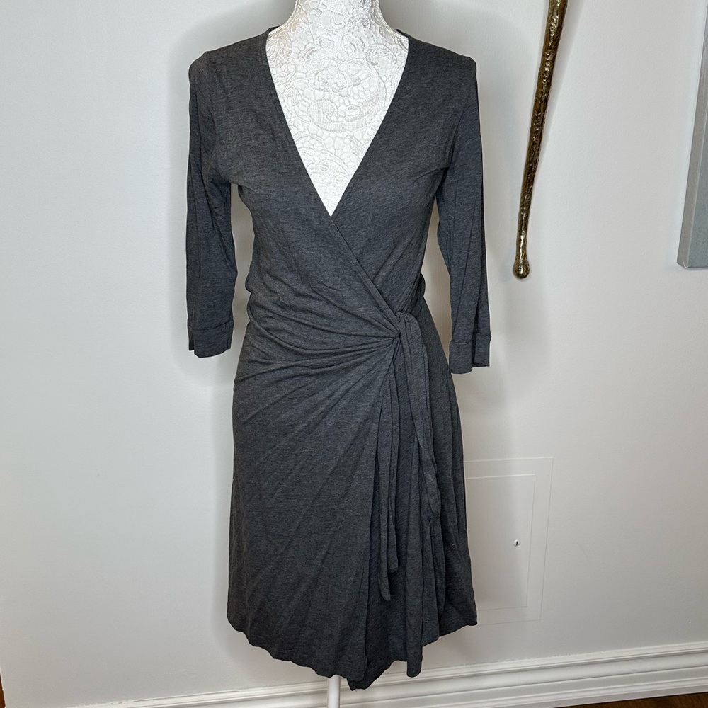 French Connection Grey Wrap Dress Sz. 8